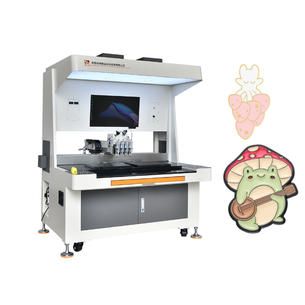 Tailored 3D logo name patch eco friendly enamel pin badge filling machine
